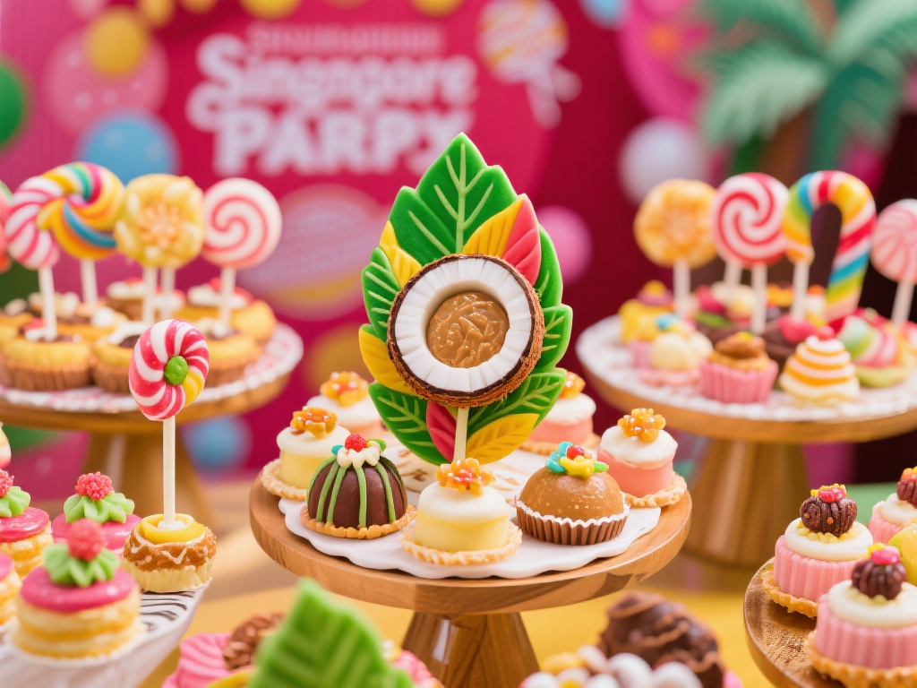 新加坡的糖果派对最大的特色就在于糖果本身。有些糖果