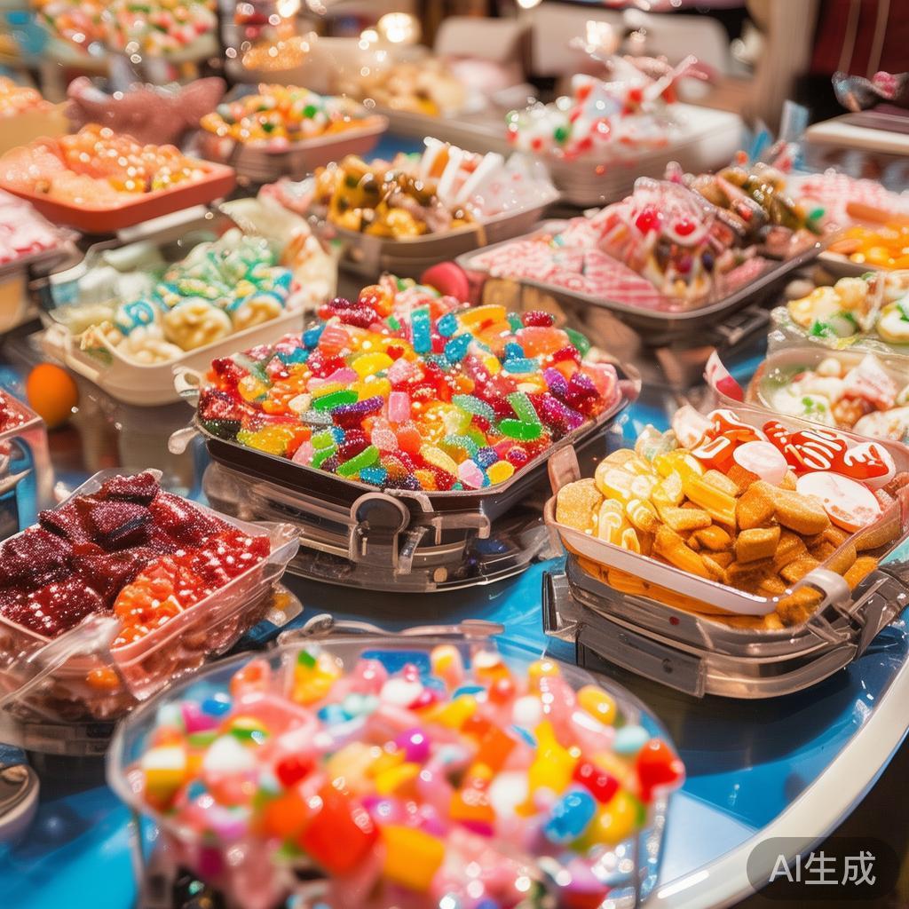 作为盛典的核心内容，充满吸引力的是琳琅满目的糖果展