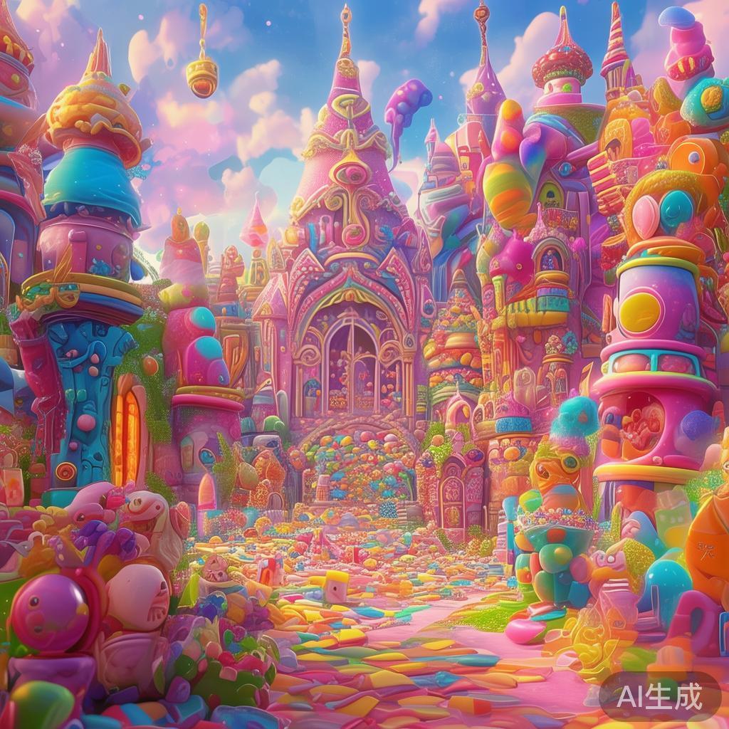在童话世界中，充满魔幻色彩和无限惊喜的动画糖果派对